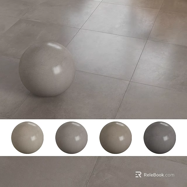 Spherical Component With Various Colors Displayed On Tile Floor Background 3d model 