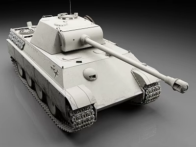 Military Tank With Heavy Tracks Turret And Long Gun Barrel Exterior View 3d model Military Tank With Heavy Tracks Turret And Long Gun Barrel Exterior View 3d model