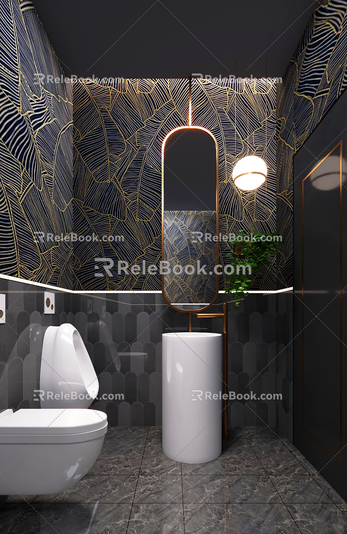 Modern Toilet Room Toilet 3d model