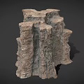 Natural Rock Scene Component With Rough Texture And Detailed Surface For 3D Terrain Design 3d model