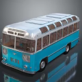 minibus minivan driverless bus school bus van box car 3d model