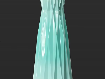 Stylish Modern Light Blue Green Floor Lamp With Geometric Texture And Smooth Design 3d model
