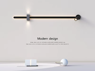 Modern Reception Desk Design With Sleek Lines And Wall Light Fixture 3d model