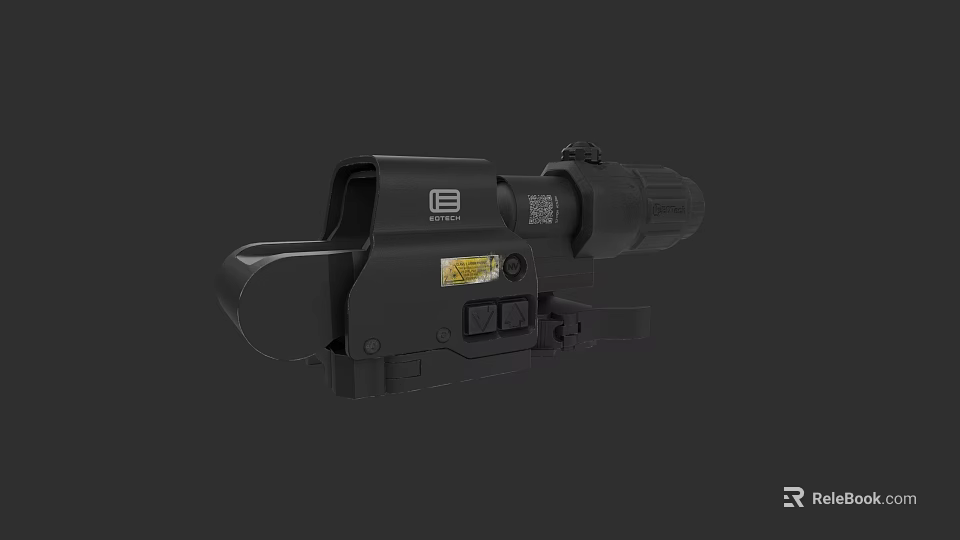 Advanced Tactical Weapon Scope With Adjustable Lens And Mounting Bracket 3d model 