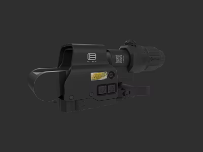 Advanced Tactical Weapon Scope With Adjustable Lens And Mounting Bracket 3d model