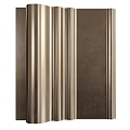 Elegant Modern Background Wall With Vertical Metal Stripes And Textured Surface Design 3d model