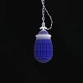White Gold Red Glass Pendant Lights With Chain And Transparent Bulbs