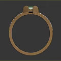 Elegant Gold Ring With Green Heart Shaped Gemstone And Diamond Accents