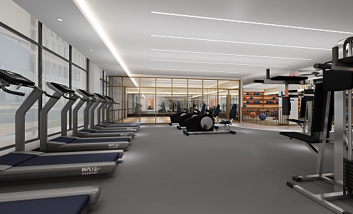 Modern Gym Fitness Center 3d model