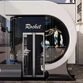 Modern Milk Tea Shop Interior With Space Theme Decor And Robot Ornaments