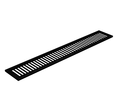 Durable Metal Road Drainage Grate With Slotted Design For Efficient Water Drainage 3d model