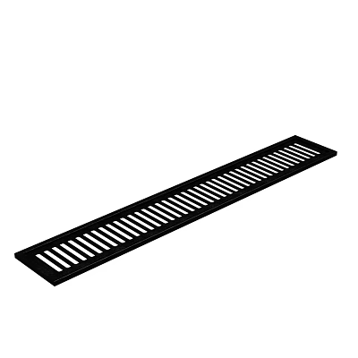 Durable Metal Road Drainage Grate With Slotted Design For Efficient Water Drainage 3d model