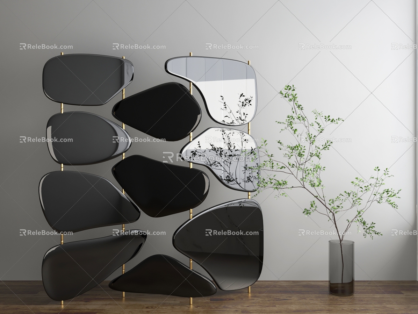 Irregular screen partition 3d model