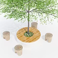 Modern Tree Pool Landscape Tree Pool 3d model
