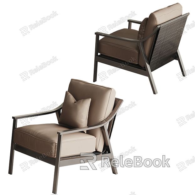 Modern armchair single chair model