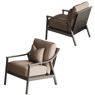 Modern armchair single chair 3d model