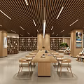 modern library 3d model