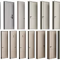 Various Styles Of Interior Doors With Different Panel Designs And Handles