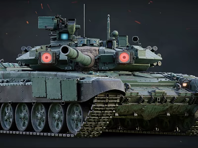Modern Tank Battle Tank 3d model