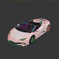 Sleek White Convertible Sports Car with Purple Interior and Modern Design