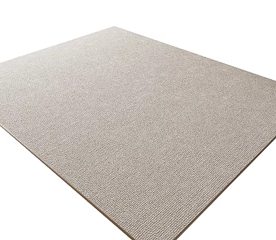 Textured Light Beige Square Area Rug Ideal For Living Room 3d model