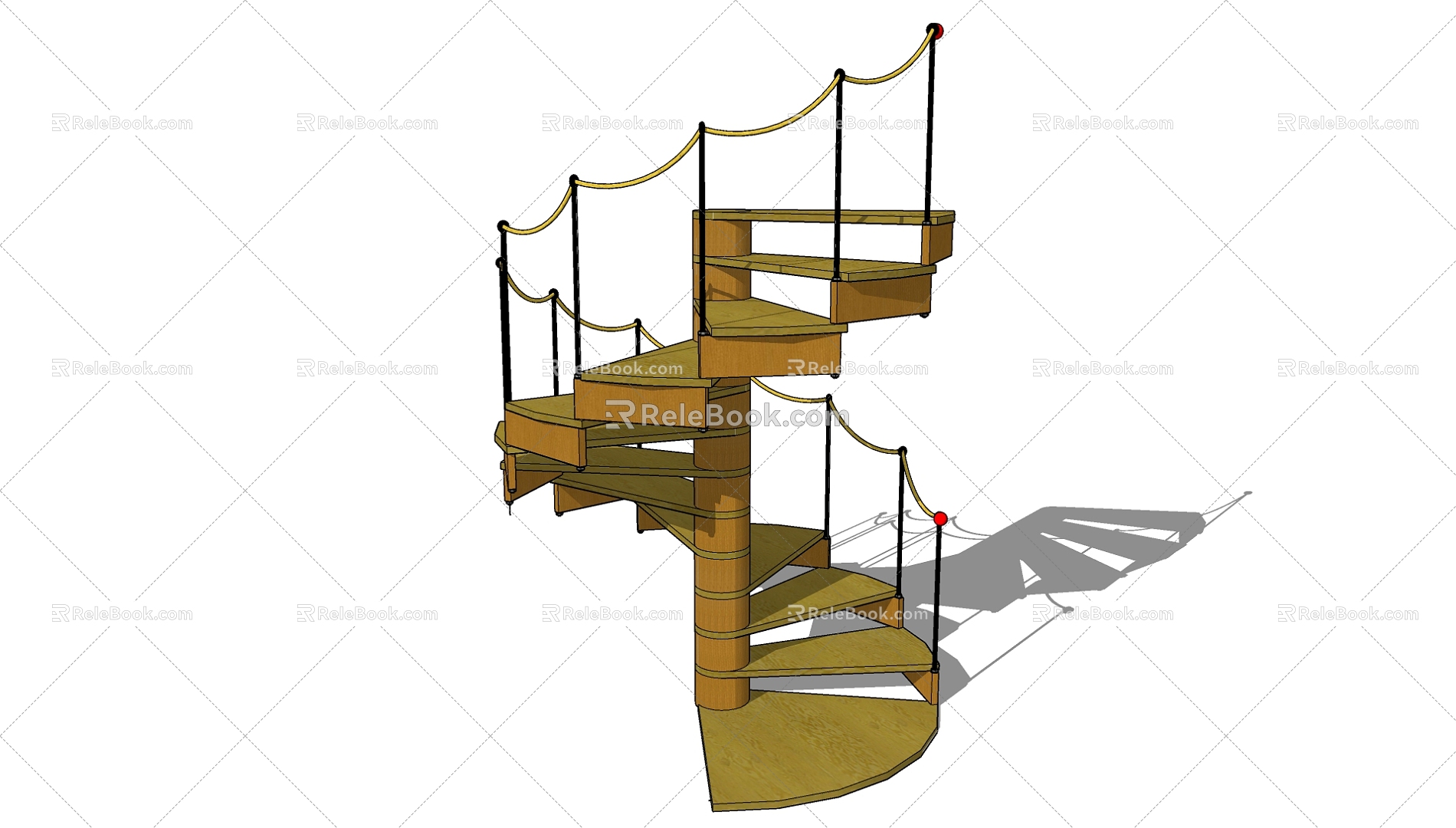 revolving staircase 3d model