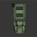 Green Military Cargo Truck With Open Bed Six Wheel Design And Military Style