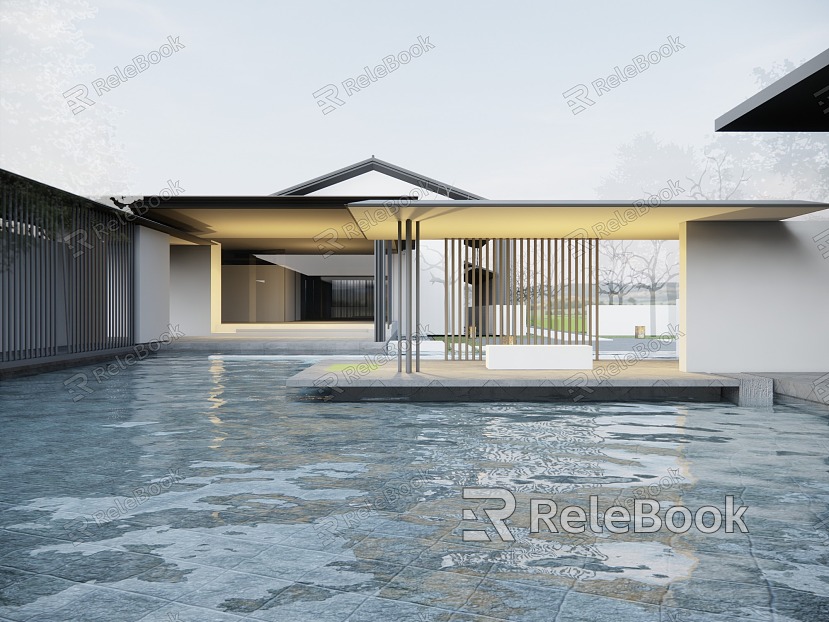 Modern Single-family Villa Rural Self-built House Rural Private House Villa Rural Self-built House Resort Hotel Mountain Villa Simple Villa model