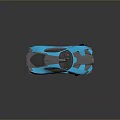 Blue Futuristic Sports Car With Sleek Exterior And Transparent Roof Design