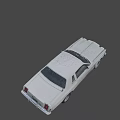 Old White Vintage Two Door Car With Dirty Exterior And Classic Design