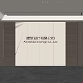 Modern Front Desk Background Wall Simple Background Wall Front Desk Reception Area Background Wall Company Front Desk Background Wall 3d model