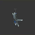 Blue And White Remote Control Helicopter Toy With Dual Rotors And Sleek Body Design