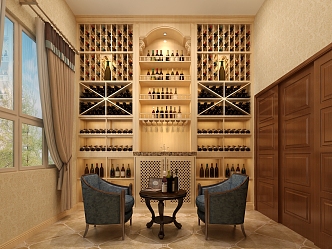 American Wine Cellar Wine Cabinet 3d model