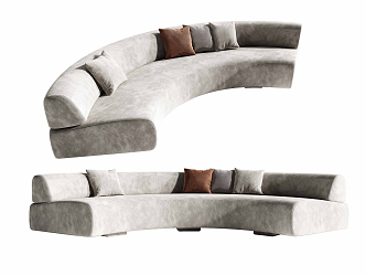 Modern shaped sofa 3d model