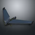 Single Wing Model Airplane With Detailed Structure Displayed On Gray Background Surface 3d model