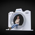 Camera Shaped Photo Check In Spot with White Structure at Suning 11th Instant Fashion