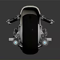 White Modern Motorcycle With Sleek Body Black Seat And Chrome Details