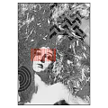 Black and White Abstract Artwork With Female Face Intricate Textures And Geometric Patterns