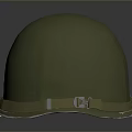 Military Green Helmet With Adjustable Strap Buckle And Durable Protection Design