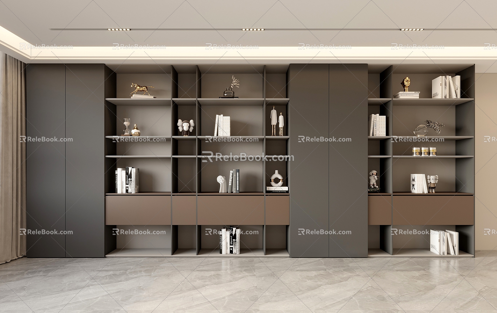 Modern Italian Bookcase 3d model