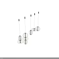 Modern Chandeliers With Spherical Layered Metal Frame Design In Gold Black