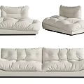 Modern double sofa 3d model