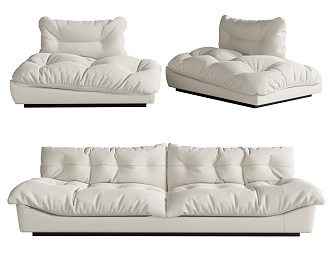 Modern double sofa 3d model