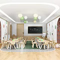 Modern Kindergarten Classroom 3d model