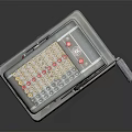 Vintage Mechanical Office Appliance Calculator With Colored Buttons And Hand Crank
