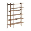 Minimalist Wooden Shelf Unit With Multiple Open Tiers And Natural Wood Finish For Interior Storage