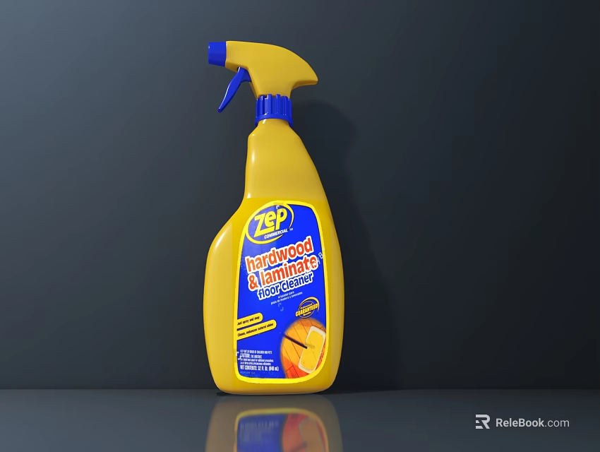 Pep Multi Purpose Cleaner Yellow Spray Bottle With Orange Scent For Household Cleaning 3d model 