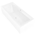 Sleek White Bathroom Combination Bathtub With Modern Rectangular Design And Smooth Surface 3d model