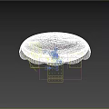 Modern White Ceiling Light With Scalloped Edge And Soft Bright Illumination 3d model