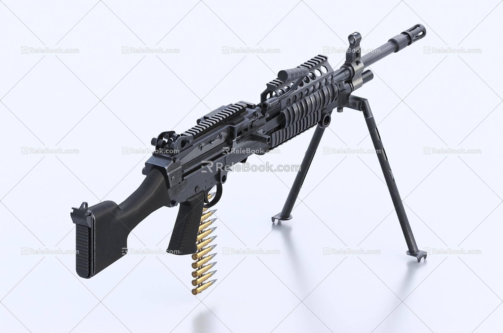 Machine Gun Machine Gun M60 Heavy Machine Gun Firearms Firearms Light Machine Gun 3d model